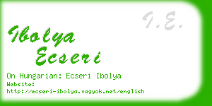 ibolya ecseri business card